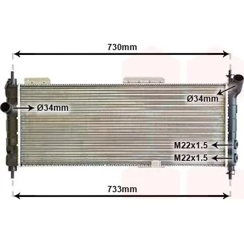 Chladič motoru Chladič, chlazení motoru VAN WEZEL 37002203
