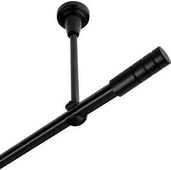 Garnýž Garnýž kovová jednořadá 19mm Techno černá 450 cm (do stropu / na tunýlek - bez kroužků)