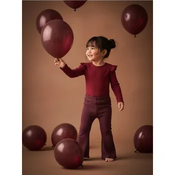 Kojenecké oblečení Sinsay - Body s volánovým prvkem - burgundy - 201FT-53X - 201FT-53X-80