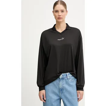 Pánské tričko Tričko s dlouhým rukávem Puma PUMA x FENTY černá barva, 633786 99X, vel. XS