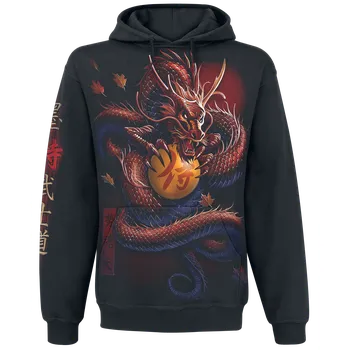 Pánská mikina Mikina s kapucí Gotika z Spiral - Samurai - Muži - černá