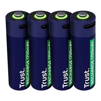 Článková baterie Trust nabíjecí USB-C Li-Ion baterie mikrotužkové AAA, 500 mAh, 4ks - 25671