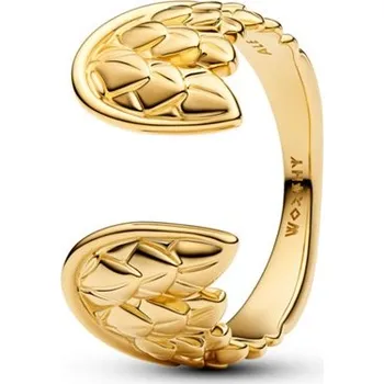 Prsten Zlacený prsten PANDORA Marvel Thor – Otevřený prsten s křídly 52 164222C00-52