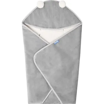 Dětské zboží SENSILLO Zavinovačka do autosedačky plyšová, 75x75cm - šedá