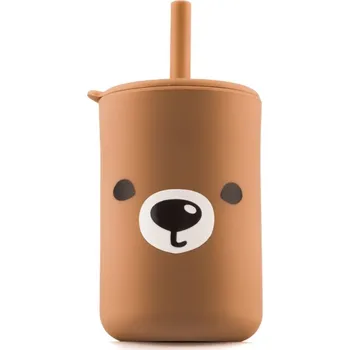 Dětský hrnek Kidnort Retter s brčkem tmavý