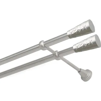 Garnýž Garnýž kovová dvouřadá 16mm Sevilla double satina 100 cm (do stěny / na tunýlek - bez kroužků)