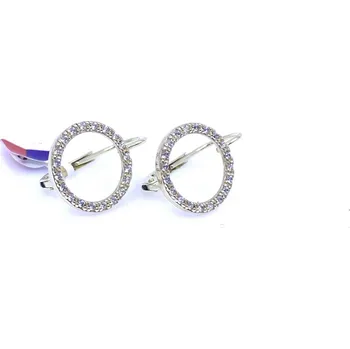 Náušnice Diante Zlaté náušnice s bílým kamenem 31513774