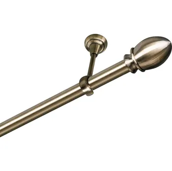 Garnýž Garnýž kovová jednořadá 25mm Belluno mosaz 130 cm (do stropu / na tunýlek - bez kroužků)