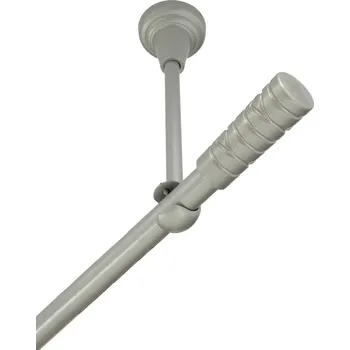 Garnýž Garnýž kovová jednořadá 16mm Torino stříbrná mat 420 cm (do stropu / na tunýlek - bez kroužků)