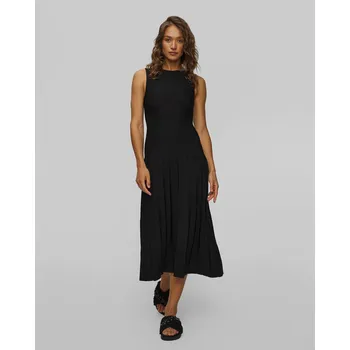 Dámské šaty Černé Midi šaty S Obsahem Viskózy Staud Elyse R25s2306vn-blk