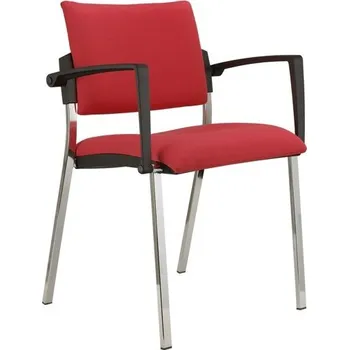 Jednací židle Alba | Konferenční židle SQUARE čalouněná / černý plast