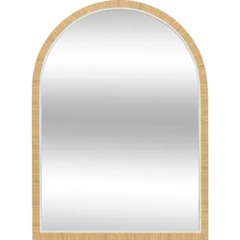 Zrcadlo ZRCADLO NÁSTĚNNÉ SKLENĚNÉ VERTIKÁLNÍ 55 X 75 CM TMAVĚ HNĚDÉ