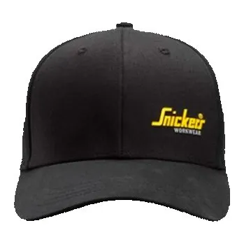 Módní doplněk Snickers Workwear | Kšiltovka s malým logem SW černá - Černá / černá