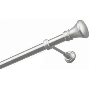 Garnýž Garnýž kovová jednořadá 25mm Koloseo satina 140 cm (do stěny / na tunýlek - bez kroužků)