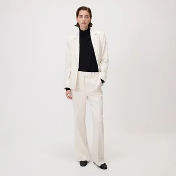 Reserved - Zvonové kalhoty s puky - krémová - 295FT-01X - 295FT-01X-XL