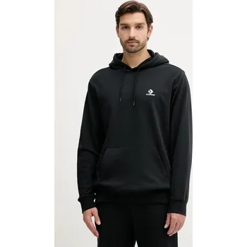 Pánská mikina Mikina Converse pánská, černá barva, s kapucí, s aplikací, CVM5K874 99X, vel. XXL