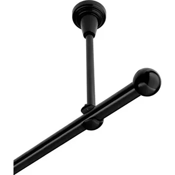 Garnýž Garnýž kovová jednořadá 16mm Koule černá 400 cm (do stropu / na tunýlek - bez kroužků)