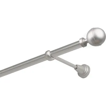 Garnýž Garnýž kovová jednořadá 19mm Kalisto satina 410 cm (do stěny / na tunýlek - bez kroužků)