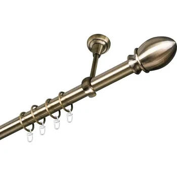 Garnýž Garnýž kovová jednořadá 25mm Belluno mosaz 350 cm (do stropu / kroužky s háčkem)