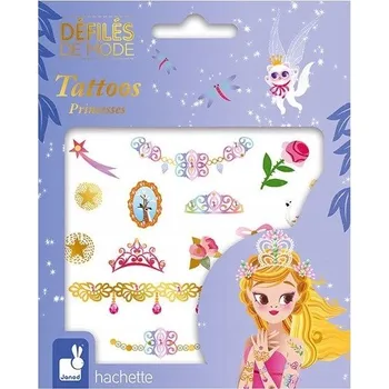 Odstranitelné tetování Sada samolepek Módní přehlídka princezen, Janod
