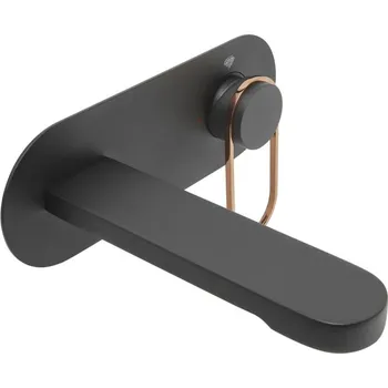 Vodovodní baterie Umyvadlová baterie SAT Fusion včetně podomítkového tělesa černá/bronz SATBSFU101CPCBR