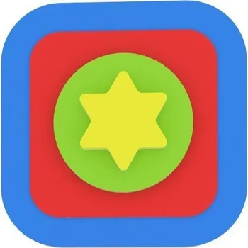 Puzzle Moje první puzzle - Tvary čtverec/hvězda modrá