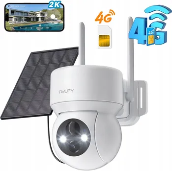 Bezpečnostní kamera KAMERA SOLARNA MONITORING 4G LTE SIM 2K 3MPX OTOČNÁ PTZ ZOOM 4X GSM