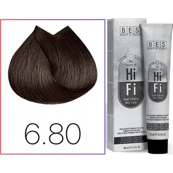Barva na vlasy BES Hi-Fi Color krém na vlasy 6.80 Přírodní Béžová Tmavá Blond