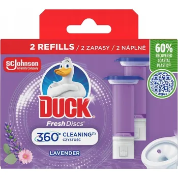 WC čistič DUCK FRESH DISCS LAVENDER NÁHRADNÍ NÁPLŇ levandulové gelové disky do WC 2 KS