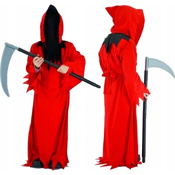 Karnevalový kostým KOSTÝM KOSTÝM PŘEVLEK SKLIZEŇ SMRT S KOSOU DUCH NA HALLOWEEN 122 / 128