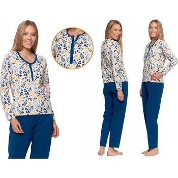 Dámské noční prádlo Moraj dámské pyžamo bavlna modré, velikost 3XL