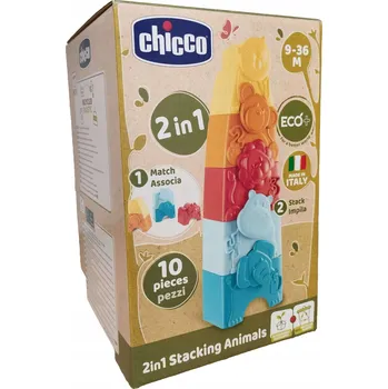 VĚŽ se ZVÍŘÁTKY 2V1 SKLÁDAČKA PYRAMIDA TŘÍDIČ 9M+