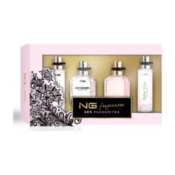 Nestandardní parfém NG Dárková sada pro ženy Her favourites, 4 x eau de parfum 15 ml, mix vůní