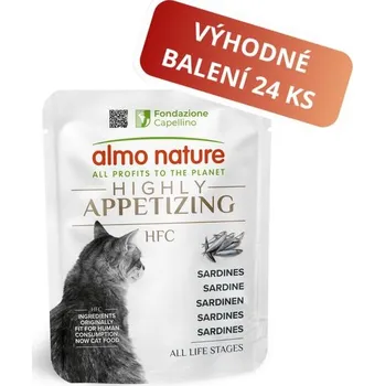 Krmivo pro kočku Almo Nature HFC Highly Appetizing - Sardinky 24x50g