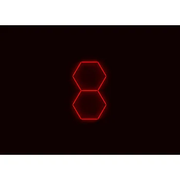 LED panel Kompletní LED hexagonové svítidlo červené, rozměr: 2 elementy 97 x 168 cm