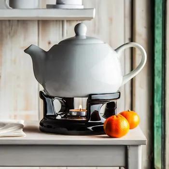 Konvice na čaj Keramický konvička na čaj a kávu s ohřívačem BELLA FIORE 1 l