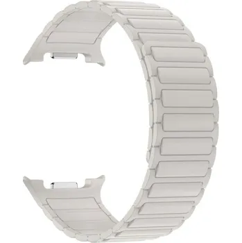 Příslušenství k chytrým hodinkám eses Silikonový magnetický řemínek pro Samsung Galaxy Watch 8 - Béžový