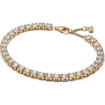 Náramek Zlacený tenisový náramek PANDORA s třpytivými zirkony 16 cm 563539C01-16