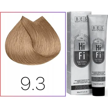 Barva na vlasy BES Hi-Fi Color tónovací krém na vlasy 9.3 Zlatá Velmi Světlá Blond