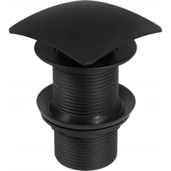 Sifon Zátka umyvadlová výpust klik-klak čtvercová Deante černá