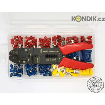 Kleště Sada koncovek s límcem, 307ks + kleště