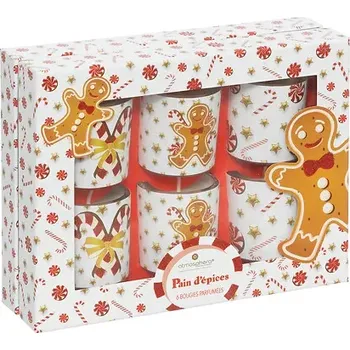 Svíčka Atmosphera Dárková sada 6 vonných svíček - perníček 6x40 g