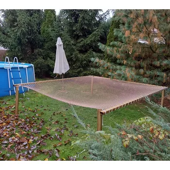 Houpací síť Síť relaxační, na ležení Barva: Šedá, Vyberte plochu: do 5m2