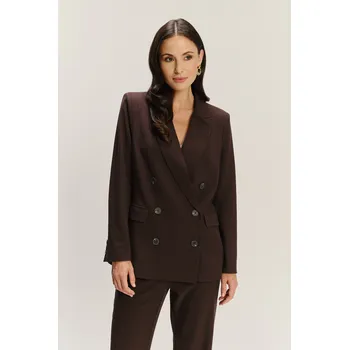 Dámské tričko Greenpoint dvouřadé sako tmavě hnědé Velikost: 36