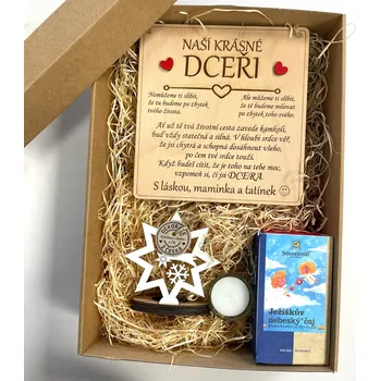 Dárková krabička Vánoční dárková sada pro dceru Varianta: Od maminky a tatínka