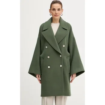 Dámský kabát Kabát s příměsí vlny MAX&Co. 2526086114200 zelená 97X, vel. 40