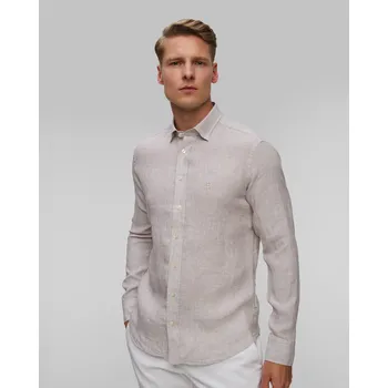 Pánská košile Lněná Pánská Košile Bogner Timi V Béžové Barvě 58848064-766