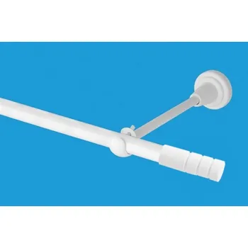 Garnýž Garnýž kovová jednořadá 19mm Techno bílá 420 cm (do stěny / na tunýlek - bez kroužků)