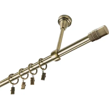 Garnýž Garnýž kovová jednořadá 19mm Cylinder mosaz 150 cm (do stropu / kroužky s žabkou)