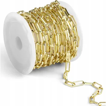 Řetízek Zlatý Řetízek pro Výrobu Šperků Pozlacený 14K Zlatem, DIY Šperky, 366 cm